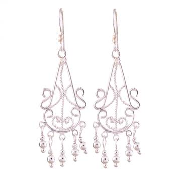4.23 Gms Silver Elegant Designer Earrings 2