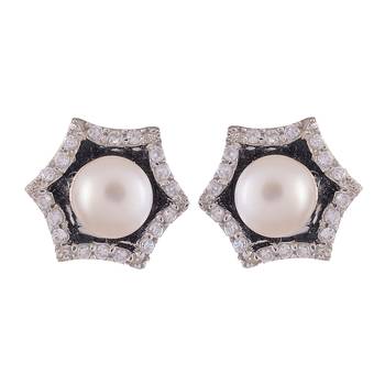 4.60 Gms Silver With Pearl Earrings 2