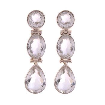 15.42 Gms Silver With Crystal Designer Earrings 2