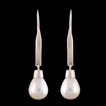 8.97 Gms Silver With Pearl Drop Earrings 1
