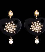 Black Onyx Exquisite Designer Kundan Earrings