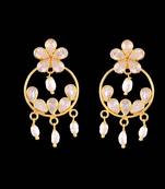 Golden Kundan Elegant Earrings