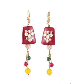 Onyx And Kundan Designer Earrings 2