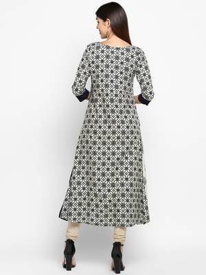 Blue printed rayon kurti 2