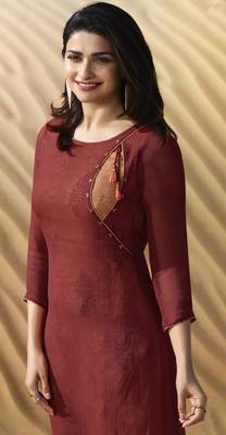Red Printed Georgette Kurti 2