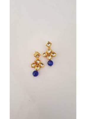 Blue Kundan Earring 1