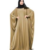 Beige Plain Lycra Burka