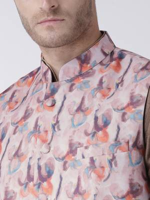 Brown Plain Polyester Kurta Pajama 5
