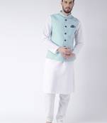 White Plain Cotton Kurta Pajama