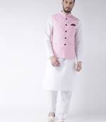 White Plain Cotton Kurta Pajama