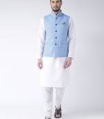 White Plain Cotton Kurta Pajama