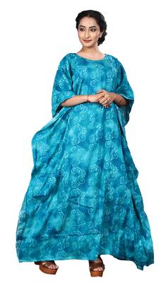 Multicolor Printed Rayon Islamic Kaftans 3