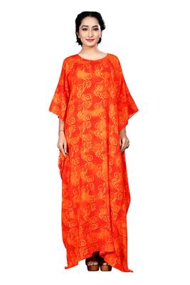 Multicolor Printed Rayon Islamic Kaftans 2
