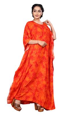 Multicolor Printed Rayon Islamic Kaftans 5