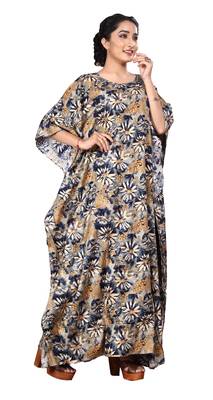 Multicolor Printed Rayon Islamic Kaftans 3