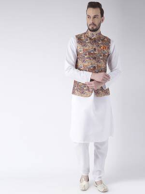 Multicolor Printed Cotton Kurta Pajama 1