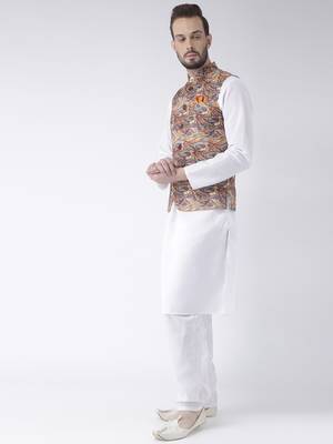Multicolor Printed Cotton Kurta Pajama 2