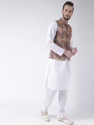 Multicolor Printed Cotton Kurta Pajama 3