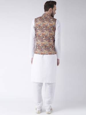 Multicolor Printed Cotton Kurta Pajama 4