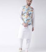 Multicolor Printed Cotton Kurta Pajama
