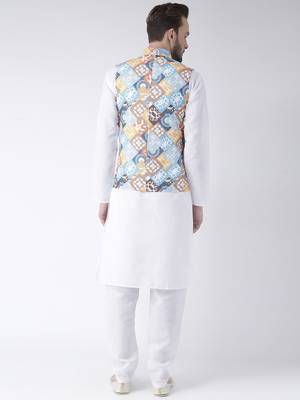 Multicolor Printed Cotton Kurta Pajama 4
