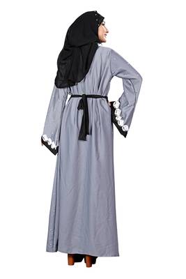 Grey Embroidered Nida Burka 5