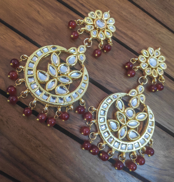 Red crystal danglers drops 1