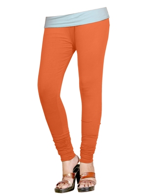 Orange plain leggings - Naisargee - 2852752