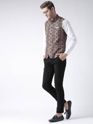 Multicolor Printed Polyester Nehru Jacket 4