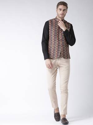 Multicolor Printed Polyester Nehru Jacket 4
