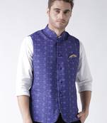 Multicolor Printed Polyester Nehru Jacket