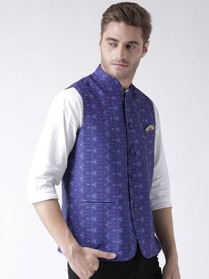 Multicolor Printed Polyester Nehru Jacket 3