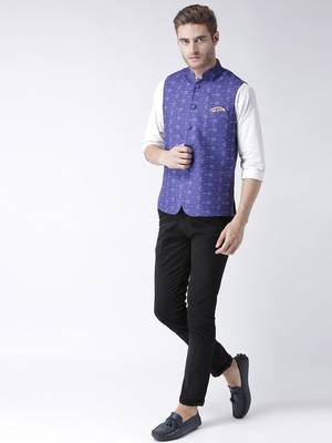 Multicolor Printed Polyester Nehru Jacket 4