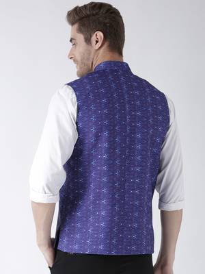Multicolor Printed Polyester Nehru Jacket 5