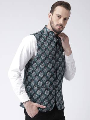 Multicolor Printed Polyester Nehru Jacket 3