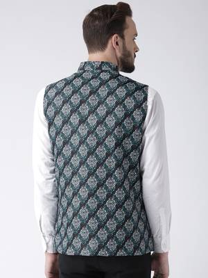 Multicolor Printed Polyester Nehru Jacket 5