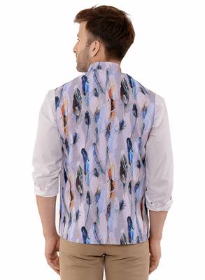 Multicolor Printed Polyester Nehru Jacket 5