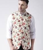 Multicolor Printed Polyester Nehru Jacket