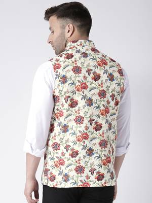 Multicolor Printed Polyester Nehru Jacket 5
