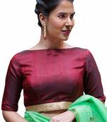 Designer Maroon Color Gold Sequence Lace Blouse