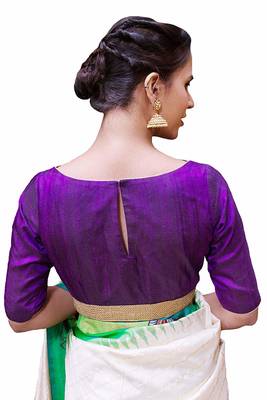 Designer Purple  Color Gold Sequence Lace Blouse 2