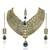 JewelMaze Gold Plated Stone Necklace Set with Maang Tikka