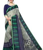 Multicolor printed georgette saree with blouse