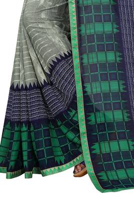 Multicolor printed georgette saree with blouse 2