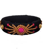 Black silk thread bangles