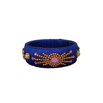 Blue silk thread bangles 1