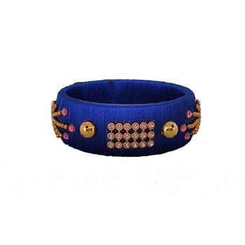 Blue silk thread bangles 2