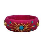 Pink silk thread bangles