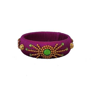Purple silk thread bangles 1