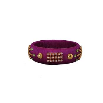 Purple silk thread bangles 2